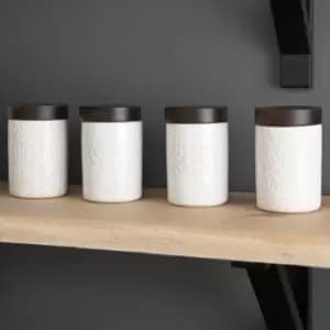 Artisan Street Set of 4 Mini Storage Jars 120ml White