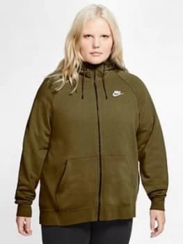 Nike Nsw Essential Full Zip Hoodie (Curve) - Olive