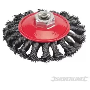 Silverline - 633510) Steel Twist-Knot Brush 100mm