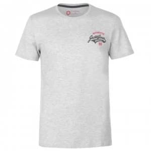 Jack and Jones Core Heritage T Shirt - Light Grey Marl