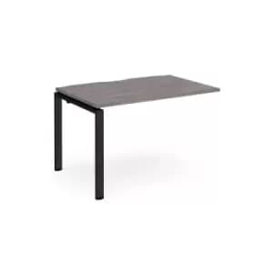 Adapt add on unit single 1200mm x 800mm - Black frame and grey oak top