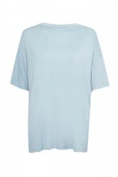 French Connection Viscose Crew Neck T Shirt Green Blue