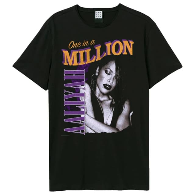 Amplified Amplified Men One In A Million Aaliyah T-Shirt in Black Size: X-Small Black XS Male 5063806980889