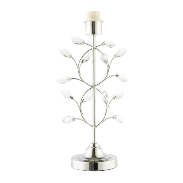 Happy Homewares Modern Tree Branch Designed Table Lamp Base in Plated Polished Chrome in Silver Silver Unisex