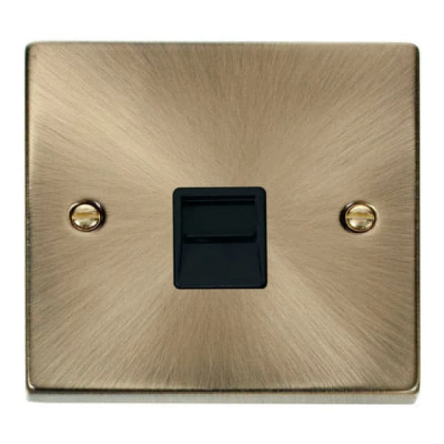 SE Home Antique Brass Secondary Telephone Single Socket Gold unisex