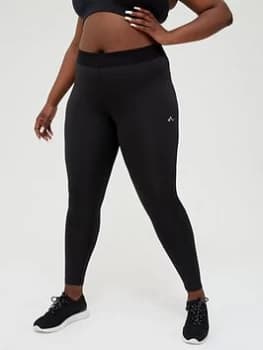 Only Play Curvy Leggings - Black, Size 48/50, Women