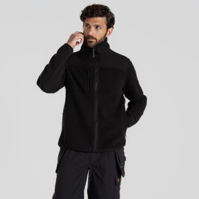 Craghoppers Craghoppers Men 'Morley' Full Zip Fleece in Black Size: 3X-Large Black XXXL Male 5063019677644