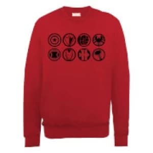 Marvel Avengers Assemble Team Icons Sweatshirt - Red - L