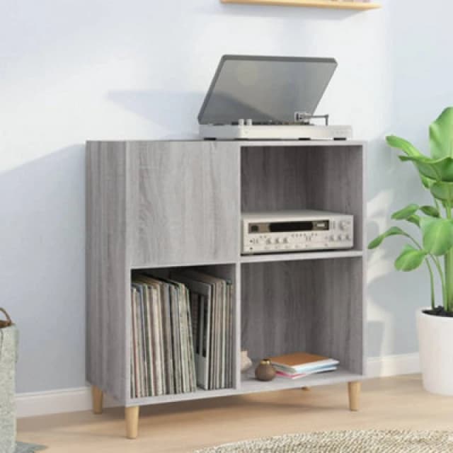 VIDAXL Record Cabinet Grey Sonoma 84.5x38x89cm Engineered Wood Vidaxl 8720845879013