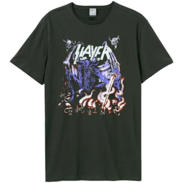 Amplified Amplified Men Neon Art Mineral Slayer T-Shirt in Charcoal Size: X-Small Charcoal XS Male 5063806007173