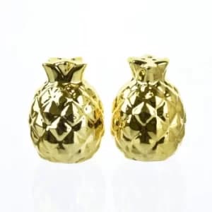 Deco Glam Pineapple Shaped Salt & Pepper Shaker Gold 7cm