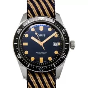 Divers Sixty-Five Automatic Blue Dial Strap Mens Watch