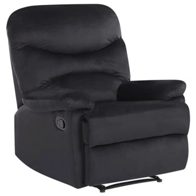 Beliani Recliner Chair Eslov Velvet Black