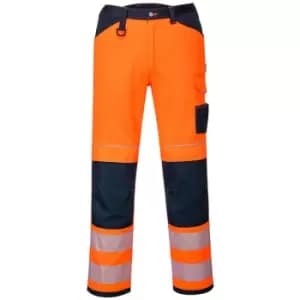 Portwest - PW340ONR32 - sz 32 PW3 Hi-Vis Work Trousers - Orange/Navy