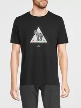 Ps Paul Smith Zebra Crossing Print T-Shirt - Black