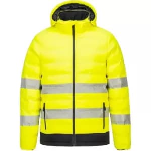 Portwest Hi Vis Ultrasonic Heated Tunnel Jacket Yellow / Black 2XL
