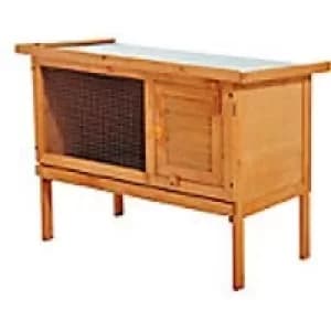 PawHut Rabbit Hutch Natural 450 mm x 900 mm x 650 mm