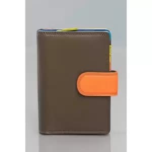 Double Flap Multi Coloured Leather Purse