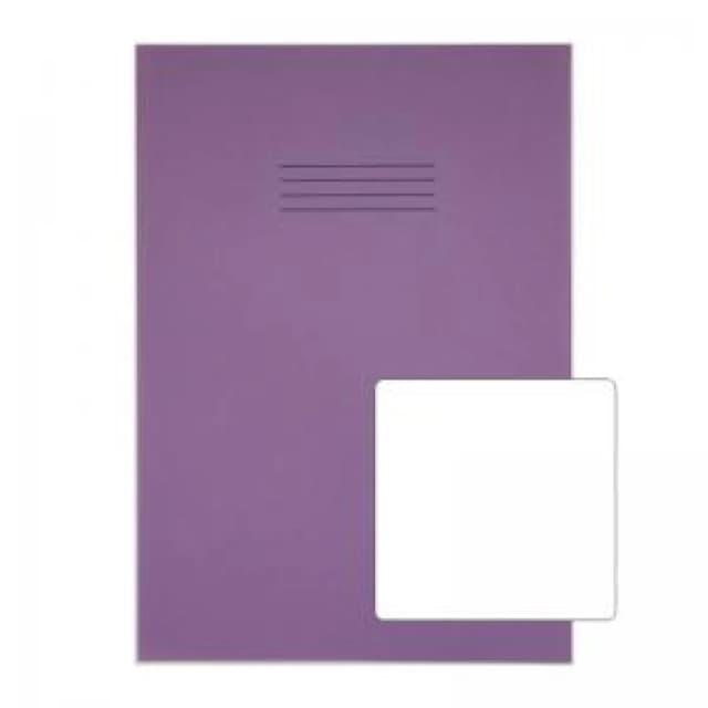 RHINO 13 x 9 A4 Oversized Exercise Book 80 Pages 40 Leaf Purple Plain VTSRVDU0801244