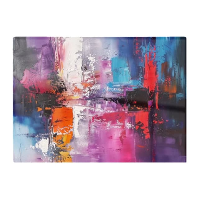 Warren Reed Designer Vibrant Metropolis: A Palette Of Emotions Chopping Board