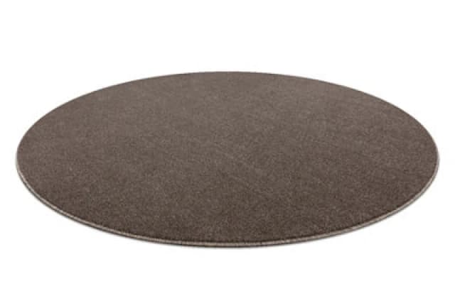 RugsX Eton Plus Circle Carpet Mocca Melange Brown / Beige Circle 133 Cm