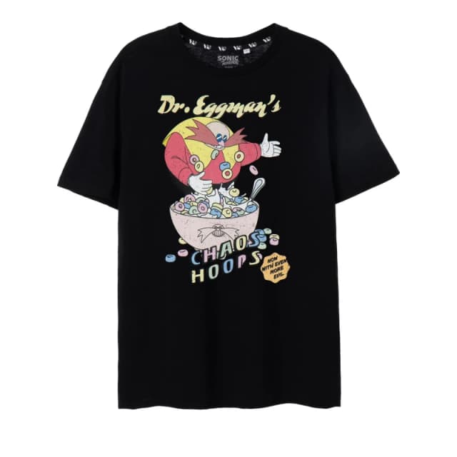 Sonic the Hedgehog Sonic the Hedgehog Men Short Sleeved T-Shirt in Black Size: Small Black S Male 5063203017362