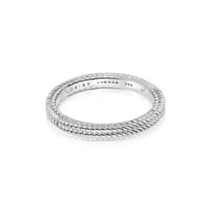 Rings 925 Sterling Silver Double Rope Stacking Ring Sterling Silver