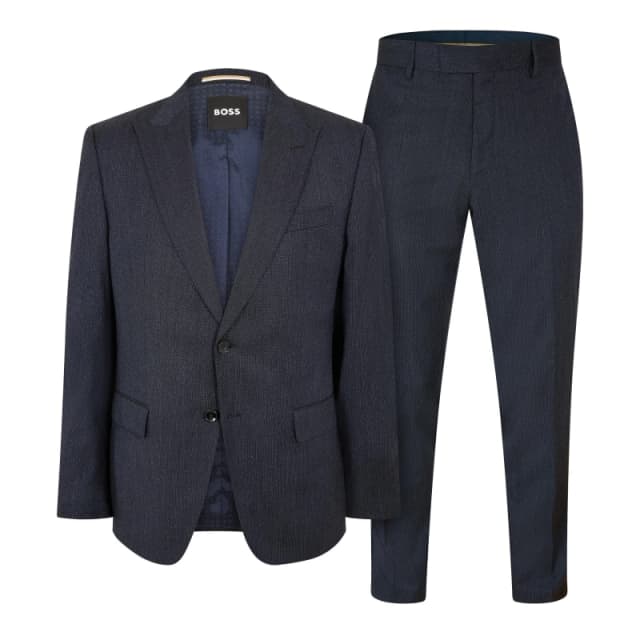 Boss Mens H Huge Peak Suit Dark Blue male 40 (50)