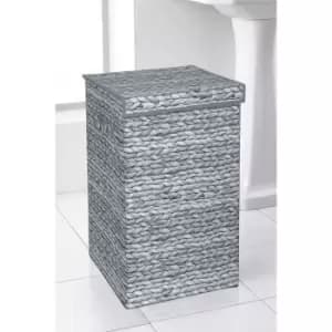 Deluxe Grey Hyacinth Design Laundry Hamper