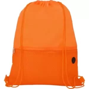 Bullet Oriole Mesh Drawstring Bag (One Size) (Orange)