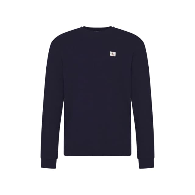 Calvin Klein Jeans Mens CKJ Waffle Long-Sleeve T-Shirt Maritime Blue male L