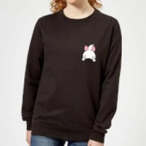 Disney Marie Backside Womens Sweatshirt - Black