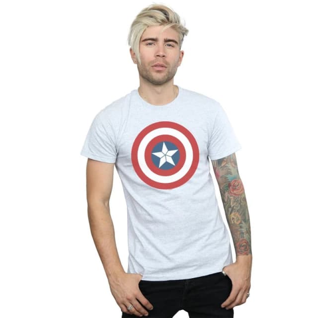Marvel Marvel Men Captain America Civil War Shield T-Shirt in Grey Size: Small Grey S Male 5057981025299