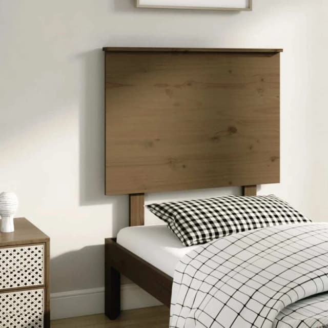 VIDAXL Bed Headboard Honey Brown 79x6x82.5cm Solid Wood Pine Vidaxl 8720287010296