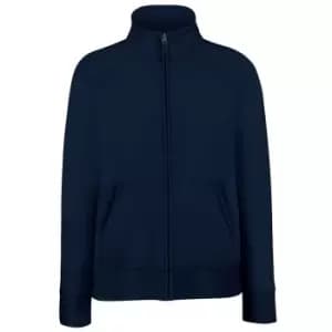 Fruit Of The Loom Ladies/Womens Lady-Fit Fleece Sweatshirt Jacket (2XL) (Deep Navy)