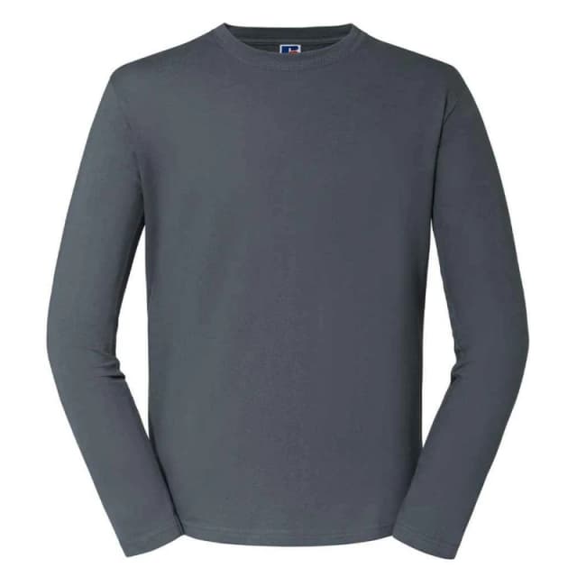 Russell Mens Classic Long-Sleeved T-Shirt in Grey Size: XS Grey Male XS