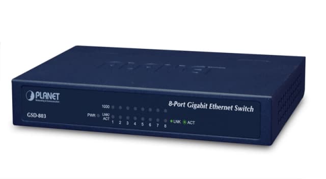 Planet PLANET GSD-803 Gigabit Ethernet (10/100/1000) Blue GSD803