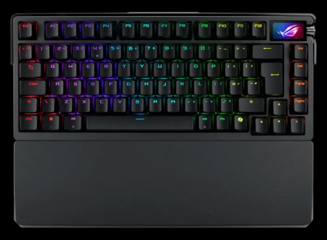 ROG Azoth Extreme 75 Custom Gaming Keyboard, Aluminum Chassis, Carbon Fiber Positioning Plate, Adjustable Gasket Mount, Three-Layer Dampening, Color O