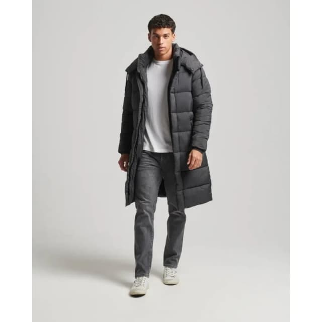 Superdry's Ripstop Long Puffer Noir Male M