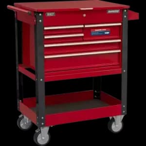 Sealey Heavy Duty 5 Drawer Tool and Parts Trolley Red
