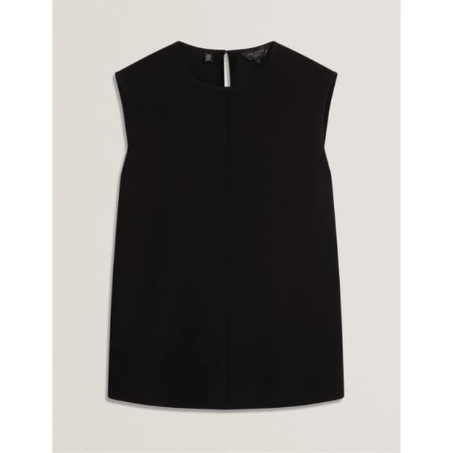 Ted Baker Womens Woven Sleeveless Shirt Black female 8 (XS)
