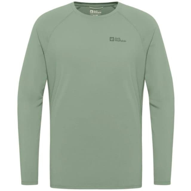 Jack Wolfskin Mens Prelight Long Sleeve Performance T-Shirt Eucalyptus male Large