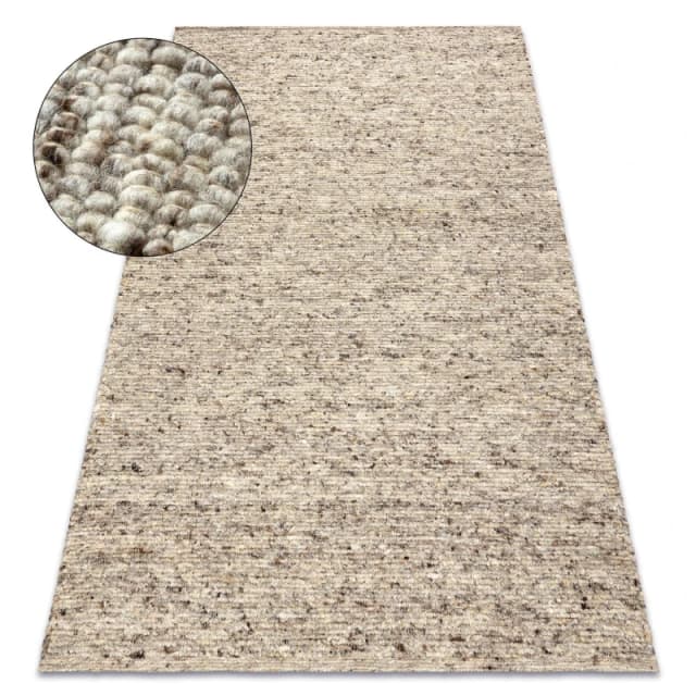 RugsX Nepal 2100 Sand, Beige Carpet - Woolen, Double-Sided, Natural 60X100 Cm
