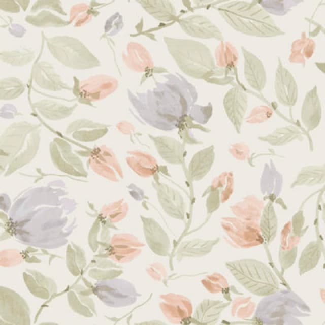 Laura Ashley Sage, Grey & Pink Orisia Peony Smooth Wallpaper