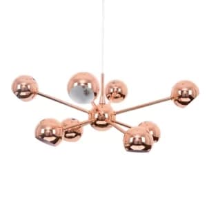 Iconic Telstar 8-Way Ceiling Light in Copper