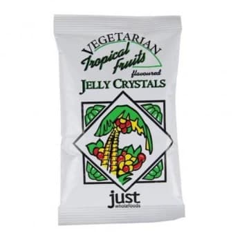 Just Wholefoods Real Fruit Flavoured Tropical Fruits Jelly Crystal 85g (Case of 12 )