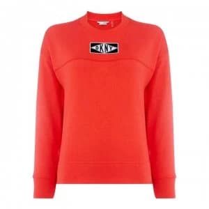 DKNY Logo Patch Sweatshirt - Red