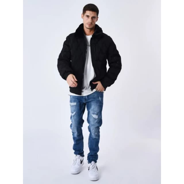 Project X Paris Furry aviator collarPuffer Jacket Project X Paris Noir Male XL