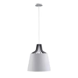 Lucio Dome Pendant Ceiling Light White, 38cm, 1x E27