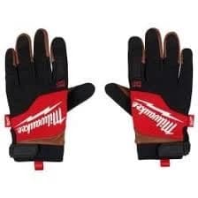 Milwaukee Hybrid Leather Work Gloves Brown / Red M